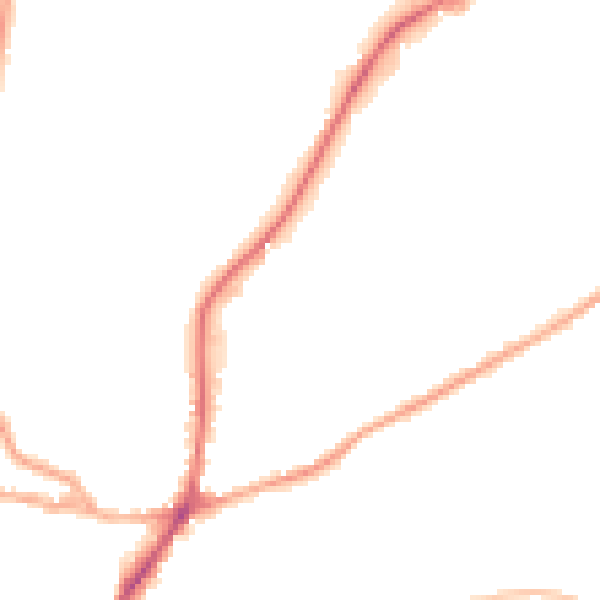 Night-time road noise heatmap for WF17 0DD