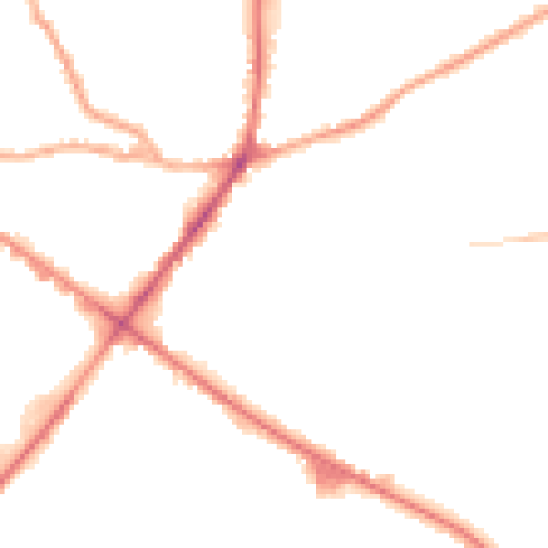 Night-time road noise heatmap for WF17 0DF