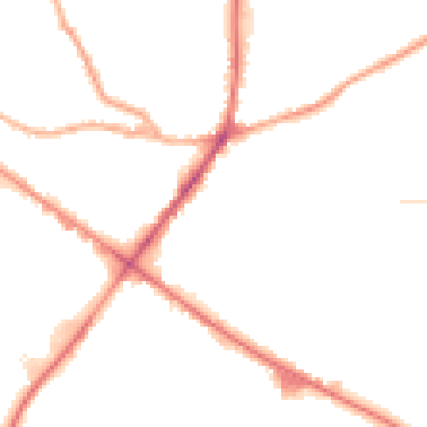 Night-time road noise heatmap for WF17 0DG