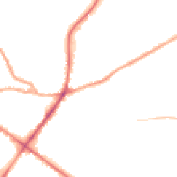 Night-time road noise heatmap for WF17 0DH