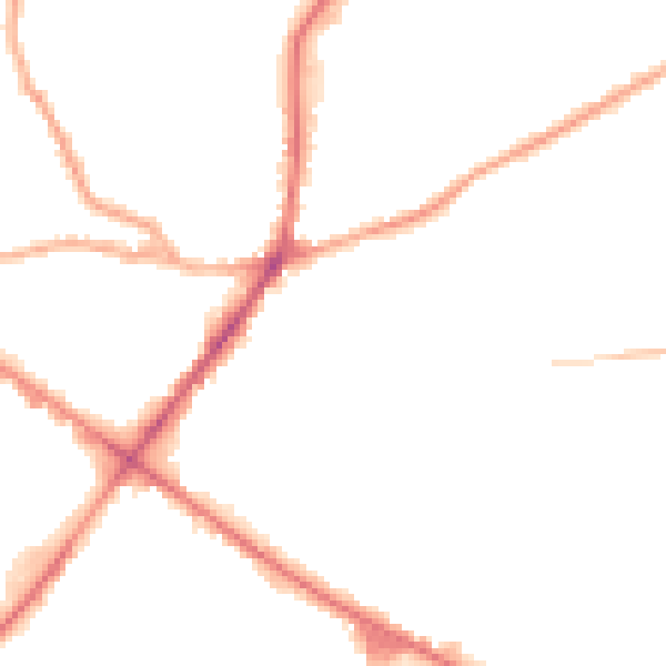 Night-time road noise heatmap for WF17 0DJ