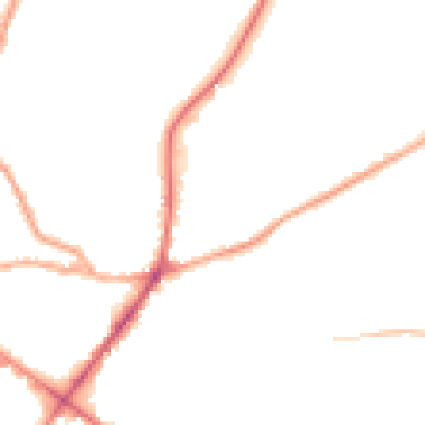 Night-time road noise heatmap for WF17 0DL