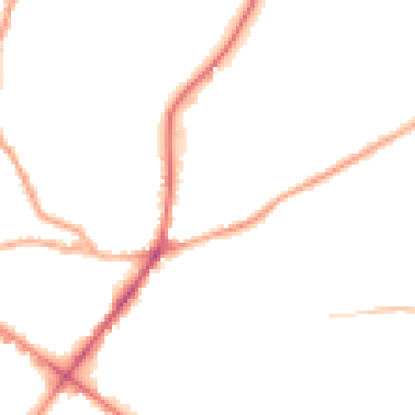 Night-time road noise heatmap for WF17 0DN