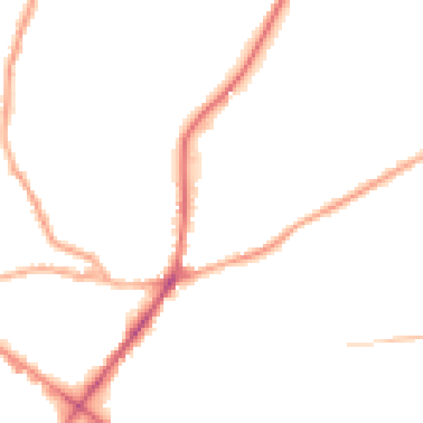 Night-time road noise heatmap for WF17 0DP