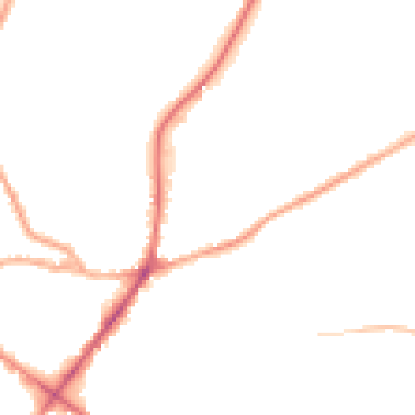Night-time road noise heatmap for WF17 0DR