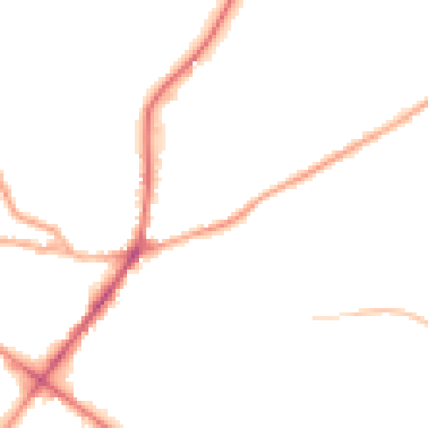 Night-time road noise heatmap for WF17 0DS