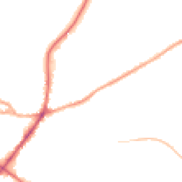 Night-time road noise heatmap for WF17 0DU
