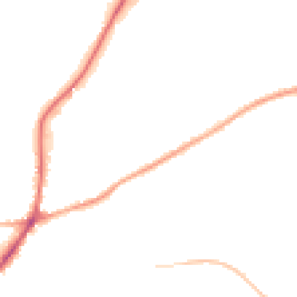 Night-time road noise heatmap for WF17 0EG