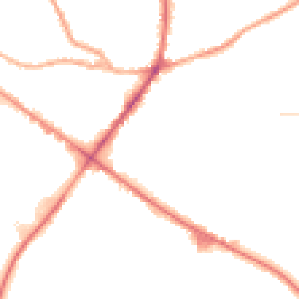 Night-time road noise heatmap for WF17 0ND
