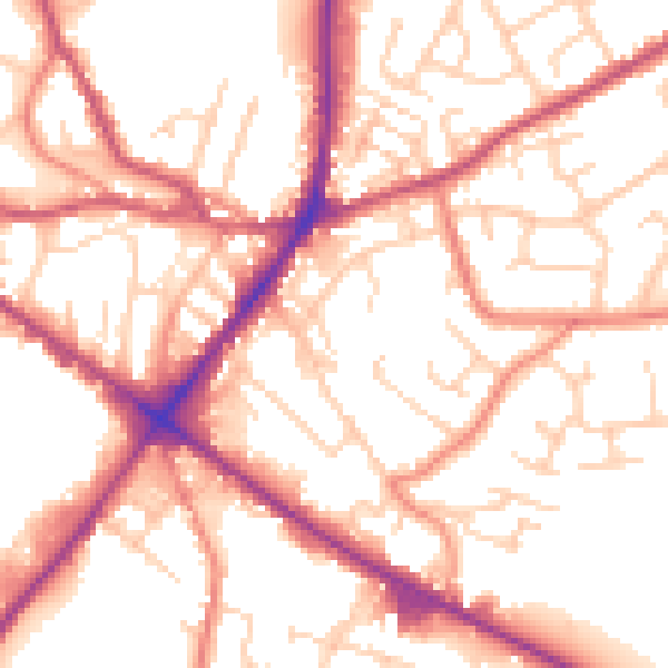 Daytime road noise heatmap for WF17 0QX