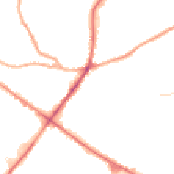 Night-time road noise heatmap for WF17 0QY