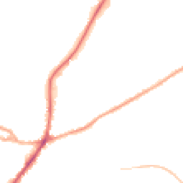 Night-time road noise heatmap for WF17 0RD