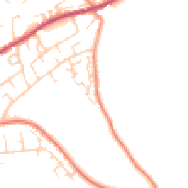 Daytime road noise heatmap for WF17 0RJ