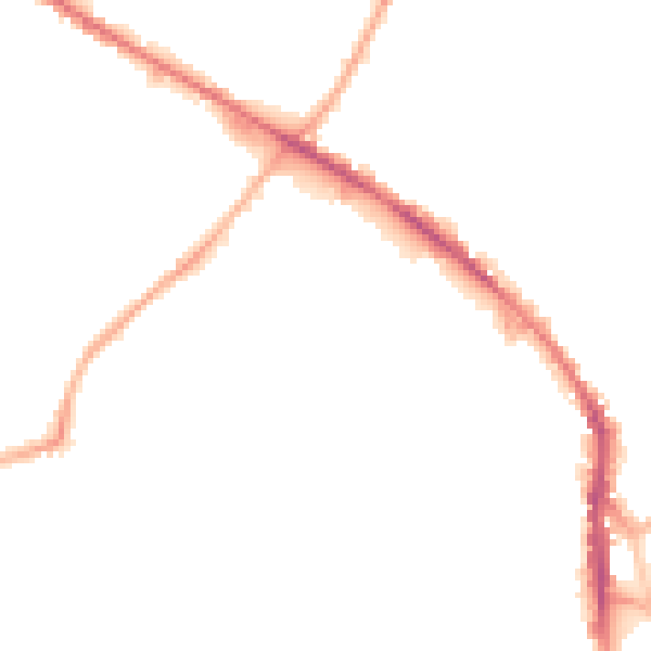 Night-time road noise heatmap for WF17 5DA
