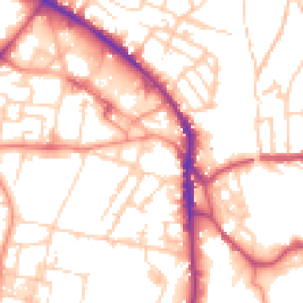 Daytime road noise heatmap for WF17 5HP