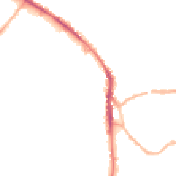 Night-time road noise heatmap for WF17 5HP