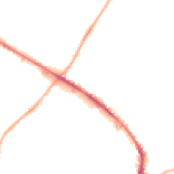 Night-time road noise heatmap for WF17 5LD