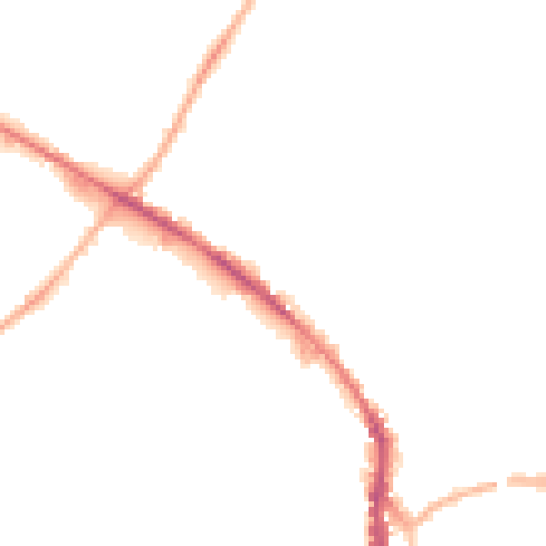Night-time road noise heatmap for WF17 5LR