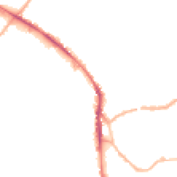 Night-time road noise heatmap for WF17 5LY