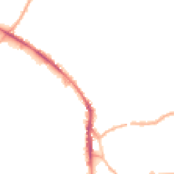 Night-time road noise heatmap for WF17 5NF