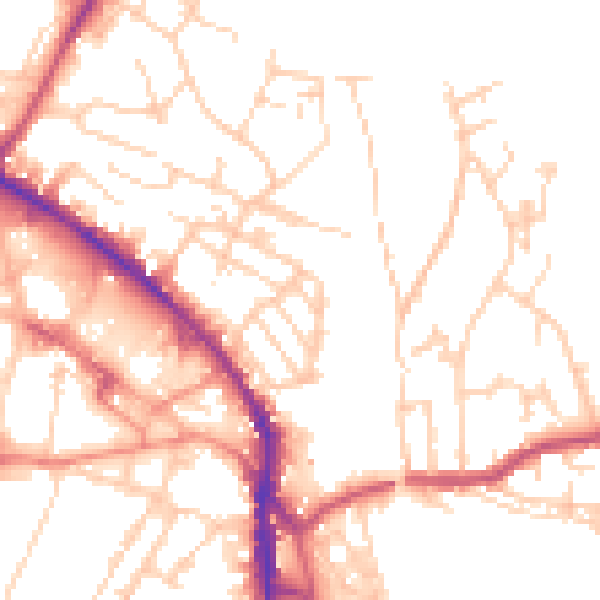 Daytime road noise heatmap for WF17 5NR