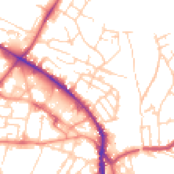 Daytime road noise heatmap for WF17 5NU