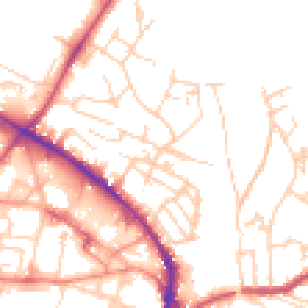 Daytime road noise heatmap for WF17 5PD