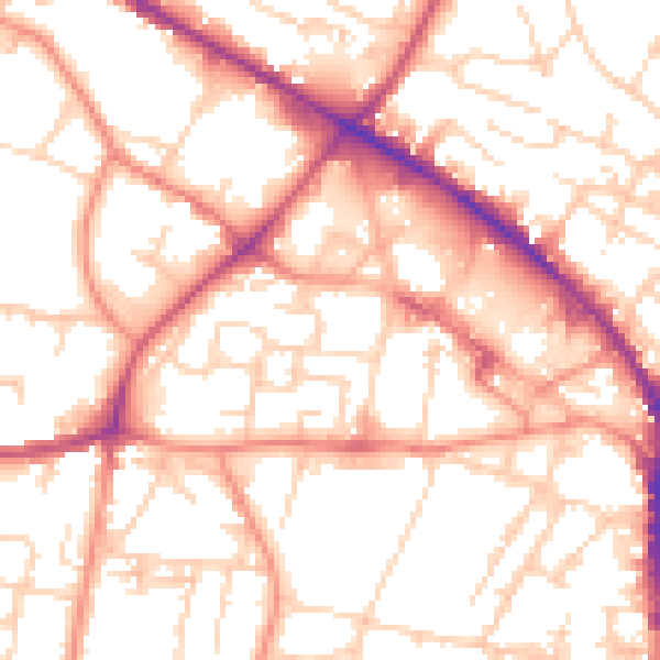 Daytime road noise heatmap for WF17 5QR