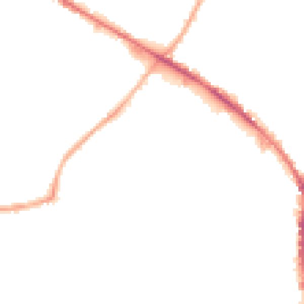 Night-time road noise heatmap for WF17 5QR
