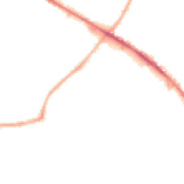 Night-time road noise heatmap for WF17 5QT