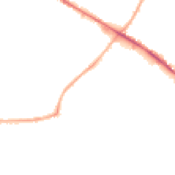 Night-time road noise heatmap for WF17 5QX