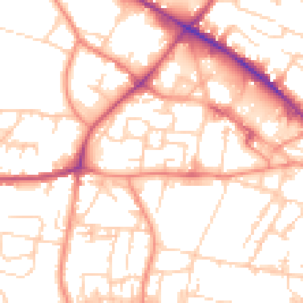 Daytime road noise heatmap for WF17 5RD
