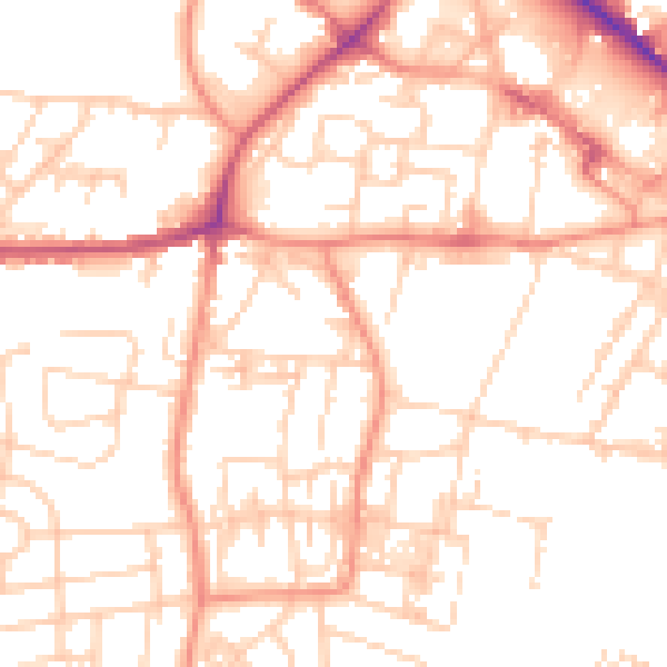 Daytime road noise heatmap for WF17 5RS