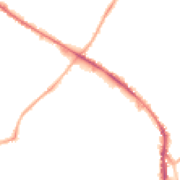 Night-time road noise heatmap for WF17 5RY
