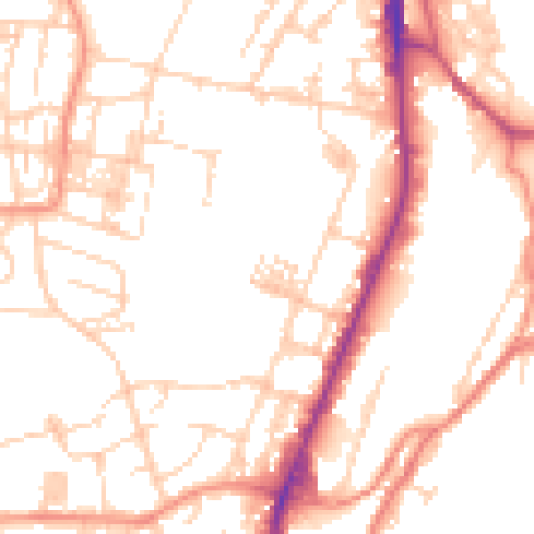 Daytime road noise heatmap for WF17 6AX