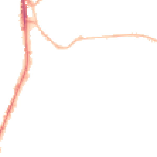 Night-time road noise heatmap for WF17 6EH