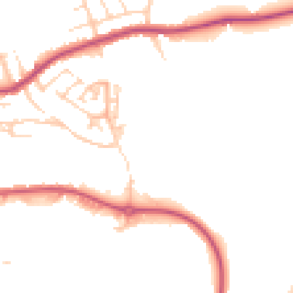 Daytime road noise heatmap for WF17 6FU