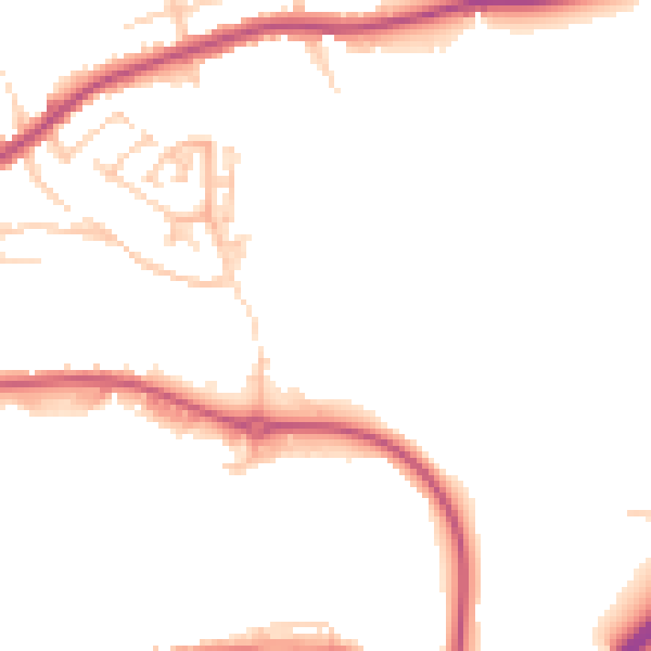 Daytime road noise heatmap for WF17 6FW