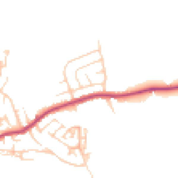 Daytime road noise heatmap for WF17 6HB