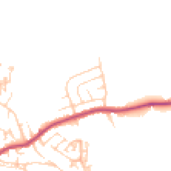 Daytime road noise heatmap for WF17 6HG