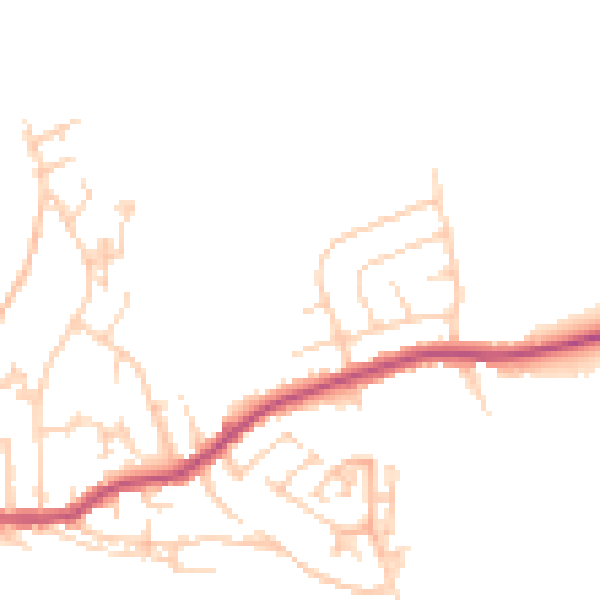 Daytime road noise heatmap for WF17 6HL