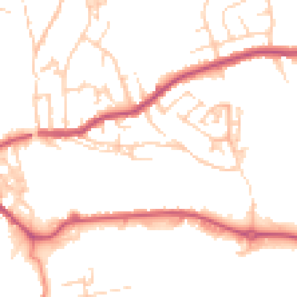 Daytime road noise heatmap for WF17 6LT