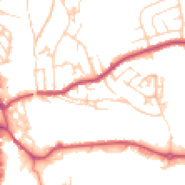 Daytime road noise heatmap for WF17 6NF