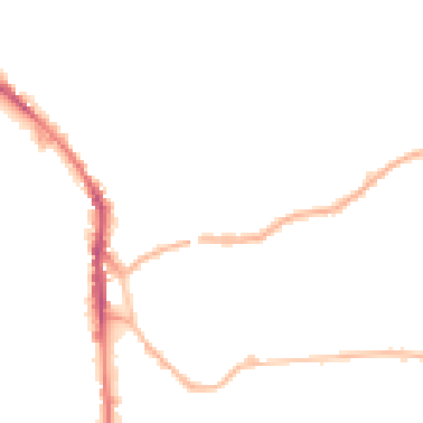 Night-time road noise heatmap for WF17 6NP