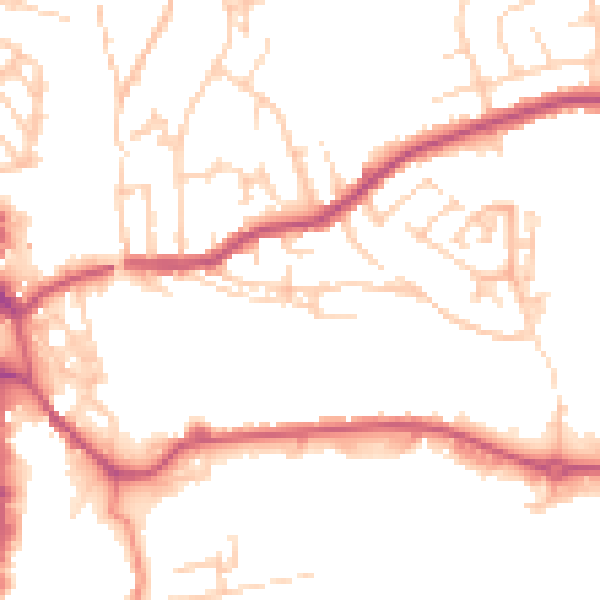 Daytime road noise heatmap for WF17 6PA