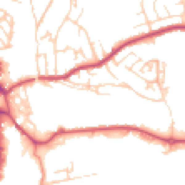 Daytime road noise heatmap for WF17 6PD