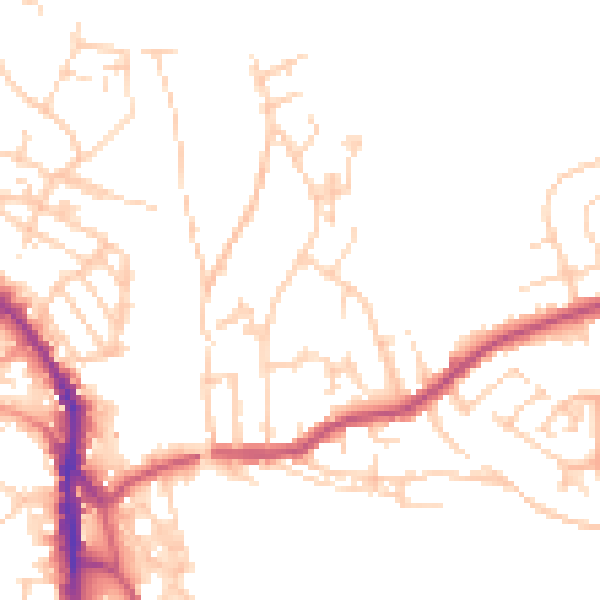 Daytime road noise heatmap for WF17 6PN