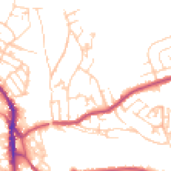 Daytime road noise heatmap for WF17 6PR