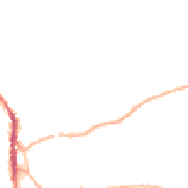 Night-time road noise heatmap for WF17 6PR