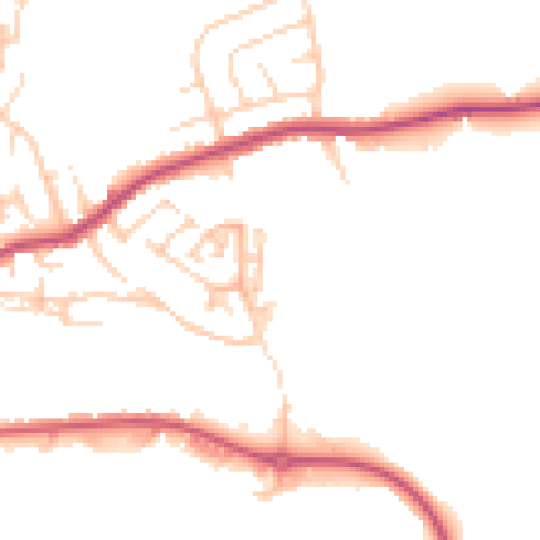Daytime road noise heatmap for WF17 6RE